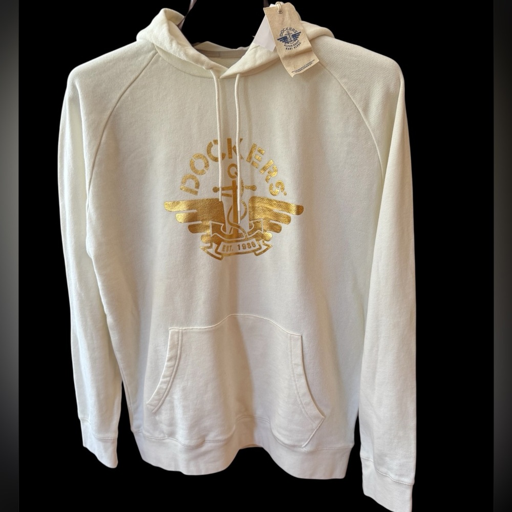 Dockers White and Gold Sweater with Graphic Design brand new with tags size XL